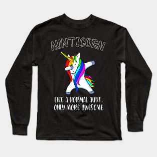 Aunticorn Like a Normal Aunt But More Awesome Vintage Long Sleeve T-Shirt